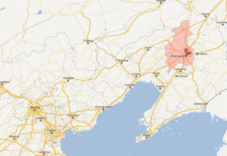 map of shenyang china